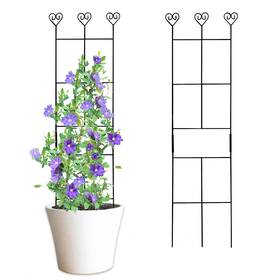 Hensal Tr-31-2 Plant Trellis 2 Pack Black 30 Inch Metal Garden Support For Climbing Plants