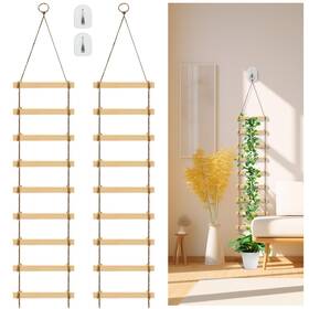 Zwj001 Hfyzz 2pcs Climbing Plants Trellis - 4.3 Ft Wood Ladder Design Plant Support For