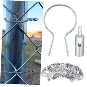 Hicarer Zhw-hicarer-1641 200 Pcs Twist Fence Ties Preformed 9 Gauge Galvanized Steel With Drill