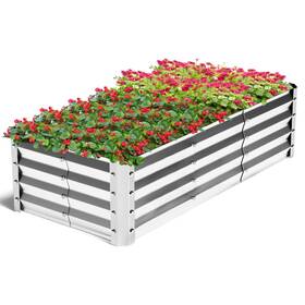 Highpro 765147656410 Galvanized Raised Garden Bed Kit 4 2 1ft Planter Box For Outd