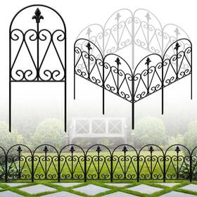 Hihaduum A28-hwjtcxwl-fba 24.5in H X 10.8ft L Decorative Garden Fence 10 Pack Heavy Duty No Dig Fen