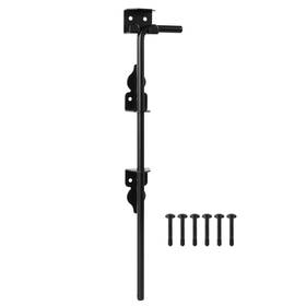 Hillmaster 793869459989 18 Inch Heavy Duty Cane Bolt Gate Drop Rod For Wood Fence Steel Bolts