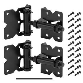 Hillmaster 793869460183 2 Pack Self Closing Gate Hinges For Wooden Fences Heavy Duty Solid Vinyl Fenc