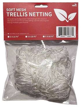 Hk Gardening 762765850084 1pk Garden Biodegradable Trellis Netting 5ft X 15ft Plant Support White New