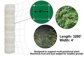 2pks Hk Gardening 770523416885 Trellis Netting 4ftx3280ft Plastic Plant Support Garden