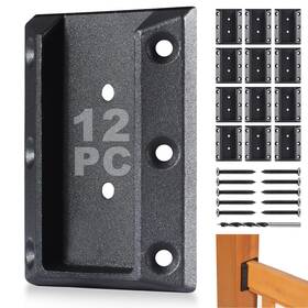 Hnt Co. Ltd 744759945686 Heavy Duty 304 Stainless Steel Deck Railing Connectors For 2 Inch X4 Wood 12 Pcs