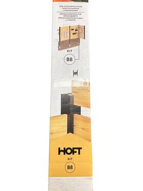 Hoft Uskcp9601 96 Inch Black Aluminum In-ground Fence Corner Post And Hardware - Kit B8