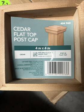 Home Depot 949185200338 Cedar 4x4 Flat Top Post Cap Wood 404 960 Step In