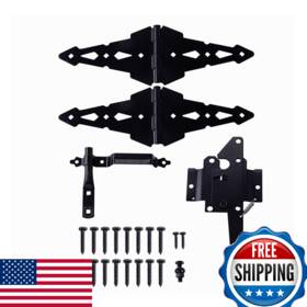 B07yz9wrj9 Home Master Hardware Wood Gate Set - Heavy Duty 8 Inch Decorative Strap Hin