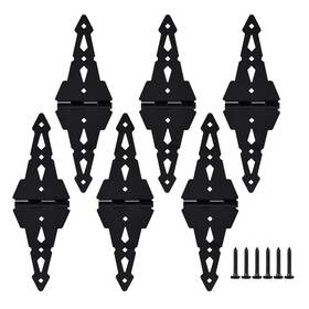 B08qtp8qm4 Home Master Hardware 8 Inch Heavy Duty Gate Hinges Black 6 Pack With Screws For