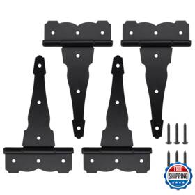 B0bxpp7ywr Home Master Hardware 8 Inch Heavy Duty Decorative T Strap Hinge Rustproof Iron Black