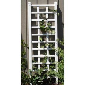 Homepacific 601818752091 6.25 Ft Wall Trellis In White Vinyl - Made Usa