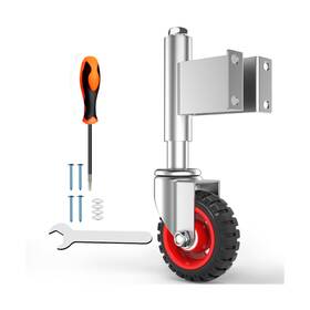 Homhoo Gc-rt4in Spring Loaded Gate Casters 4 Inch Rubber Tire Heavy Duty Caster Wh... Fas
