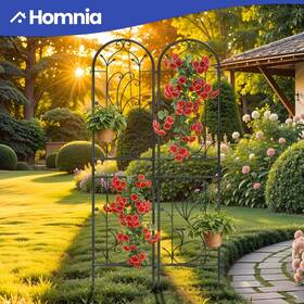 Beyshzj3aa Homnia 2 Pcs Black Metal Outdoor Trellise Garden Hanging Flower Pot Aesthetic Fences