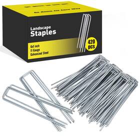 Hongway Hongway20221123051 420pcs 6 Inch Landscape Staples Galvanized Garden Stakes 11 Gauge U-