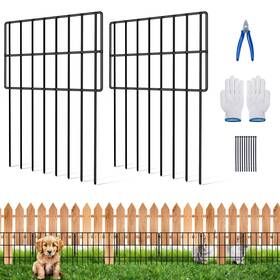 Honsreo 727370802033 Animal Barrier Fence Stakes 5 Pack 17in H X5.4ft L No Dig Garden Decorative