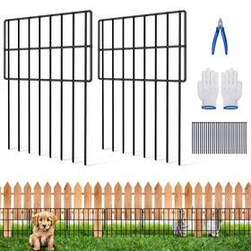 Honsreo 727370802040 Animal Barrier Fence Stakes 25 Pack 17in H X27ft L No Dig Garden Decorative