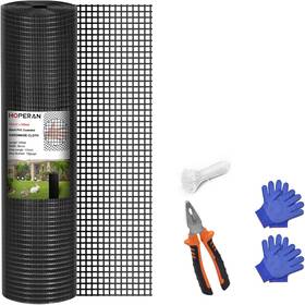 Hoperan Bz-1748-239 Black Hardware Cloth 1/2 Inch 36 X 50 Ft Mesh 19 Gauge Pvc Coated Chicke