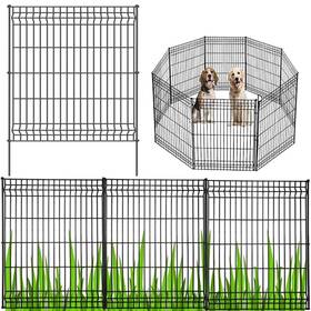 Hopesun 665059625811 No Dig Fence Outdoor Dog Fencestotal 44 Inch H X 288 W Decorative Metal Garden Fenc
