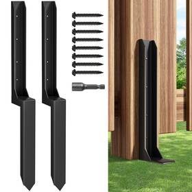 Huashewj Weilan-pj-lt01 Fence Post Repair Kit Heavy Duty Steel Anchor Ground Spike 