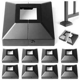 X1.25 Hulave 747165798631 Split Post Cover 1.25 Inch 3.5 X3.5 Base Fence Railing Skirt 8-pack