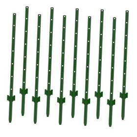 Vc6-10 Hulius Fence Posts 6 Feet Pack Of 10 3-4-5-6-7ft Heavy Duty Garden Metal 6ft 10pcs