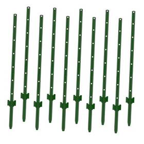 Hulius Vc7-10 Fence Posts 7 Feet Pack Of 10 3-4-5-6-7ft Heavy Duty Garden Metal 7ft 10pcs