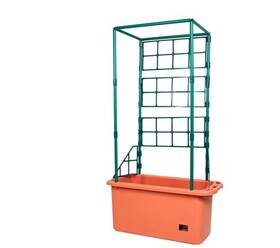 Hydrofarm 638104001694 Gctr 10 Gal Tomato Garden Planting System And 4ft Trellis Tower On Wheels