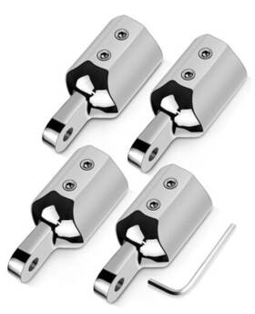 Btcf0308 Hz Marine Bimini Top Cap Fittings Eye End Caps Stainless Steel 316 External Round Tubing