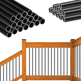 Hziu 794414678336 50 Pack Deck Balusters 36 Inch X 3/4 Staircase Baluster Diameter Metal Dec