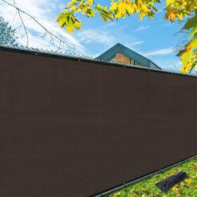 I Cover B0bjz785z4 Icover 6x50ft Brown Privacy Screen Fence Panel Outdoor Garden Windscreen Mesh