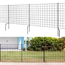 Icitywall Icw-63.5hx75w-5 5 Panels Garden Fence 25in H X 12.3ft L Solid Post Doube Stake Design