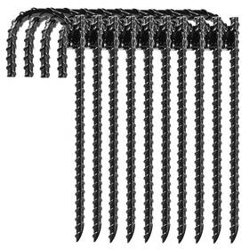 B001 Idakos 10pcs Threaded Steel Bar Stakes/ground Stakes/outdoor Fence Ground Stakes.new