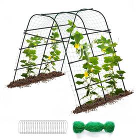 Idea Family 717206625561 Cucumber Trellis For Raised Bed 67 Inch X U-frame Garden Arch Tunnel With Net