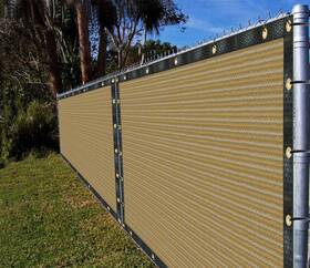 Ns0425-beige Ifence View 4x5 To 4x50 Beige Shade Cloth Fence Privacy Screen Fabric Mesh Net For Construct