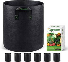 Igarden Gw10 Grow Bags Tall 10 Gallon Pots 6 Pack With Black