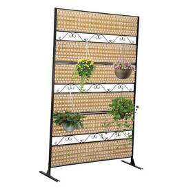 Ilitphke Dsfv01 73 Inch H 45 W Rattan Outdoor Privacy Screen Freestanding For Patio Balcony Beige