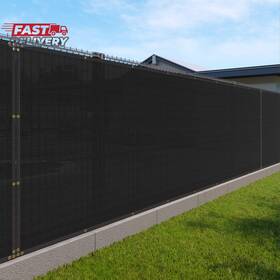 Import Fence Direct 744110727203 Windscreen4less 6ft X 25ft Privacy Screen In Black With Bindings And Grommets