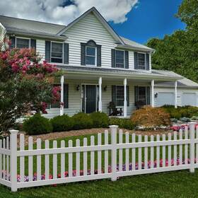 Inc 313055639683 3.5ft H X 6ft W 1 Panel Post No Dig Wambam All American Scallop Top Fence