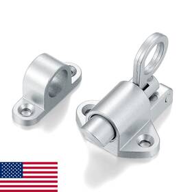 Iniret B0byymkc98 6-pack Self-closing Latches Silver Gray Spring Door Lock Resilient Bolt