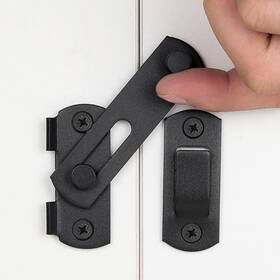 Iniret B0c5wqcllv 6-pack Barn Door Latches 2.75 Inch X2.02 Matte Black Steel Sliding Lock
