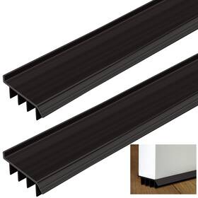 Doy-innconee-0953 Innconee 2 Pcs 4 Feet Black Vinyl Door Bottom Adjustable Weatherstrip With