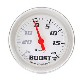 Innova 8457 2-5/8 Inch Vacuum/boost Gauge White With Aluminum Bezel
