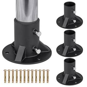 Insaga Inff-001-4 2 Inch Chain Link Fence Pole Floor Flange Heavy Duty 4 Pack With Screws