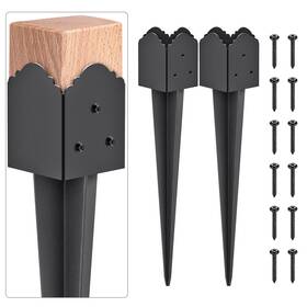 Insaga Inpa-001-2 4x4 Fence Post Anchor Ground Spike 23ftftx3.7ftftx3.7ftft Posts Holder With Decorative