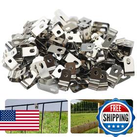 B09vxmb3h9 Inslat 200 Pcs Fence Wire Clamps Agricultural Fencing Mounting Clips Stainless Steel Wi
