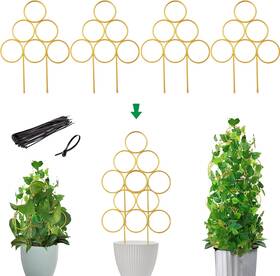 Hwh28 Inslat 4 Pack Small Trellis For Potted Plants Stackable House Plant With Cable