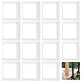 Interwarm Find-wa0001-03-ca59 15pcs Vinyl Post Skirts 4 X Inch White Base Cover Split Style F