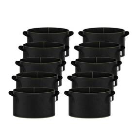 Ipower 840166240762 10 Gallon 10-pcs Thickened Black With Green Stitch Sewing