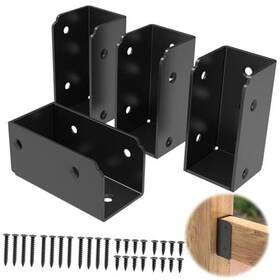 Irenporu M252h040 Pcs 2 Inch X Stainless Steel Deck Railing Brackets Connectors Horizontal 4